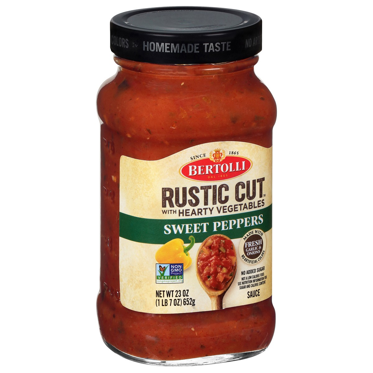 slide 2 of 9, Bertolli Rustic Cut Sweet Peppers Sauce with Hearty Vegetables 23 oz, 23 oz