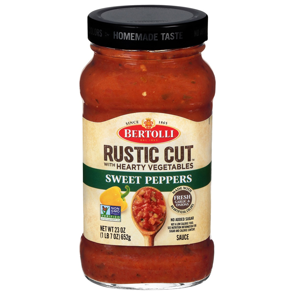 slide 1 of 9, Bertolli Rustic Cut Sweet Peppers Sauce with Hearty Vegetables 23 oz, 23 oz