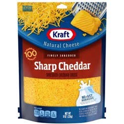 Kraft Sharp Cheddar Finely Shredded Cheese, 8 oz Bag