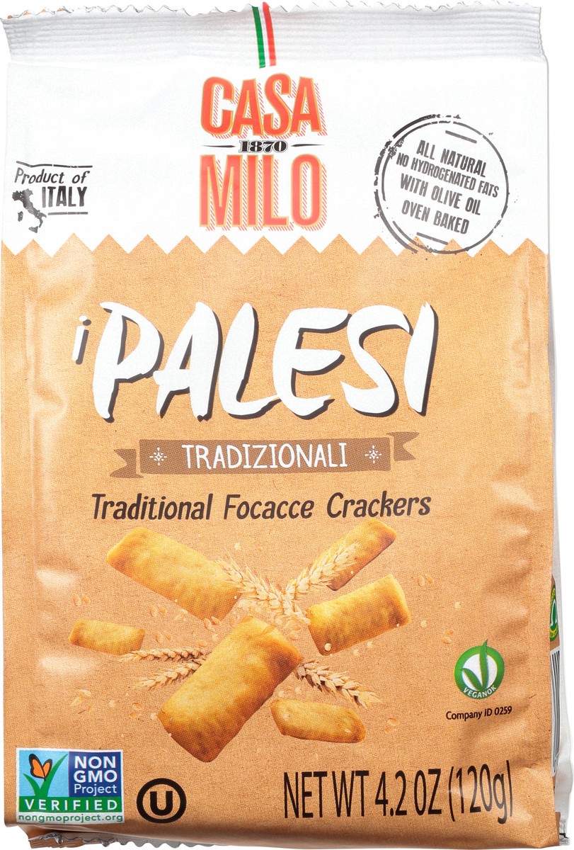 slide 1 of 9, Casa Milo Focacce Crackers, 4.2 oz