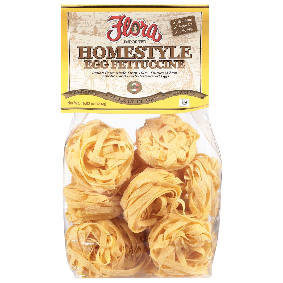 slide 1 of 9, Flora Homestyle Egg Fettuccine 16.02 oz, 16.02 oz