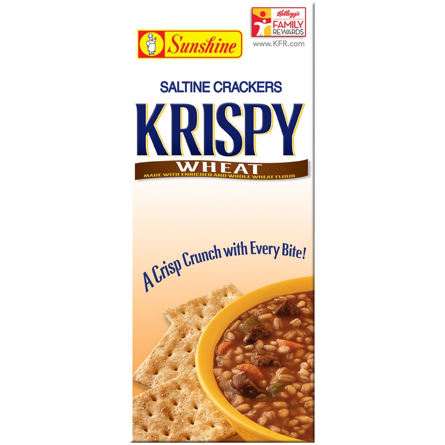 slide 1 of 2, Sunshine Krispy Wheat Saltine Crackers, 16 oz