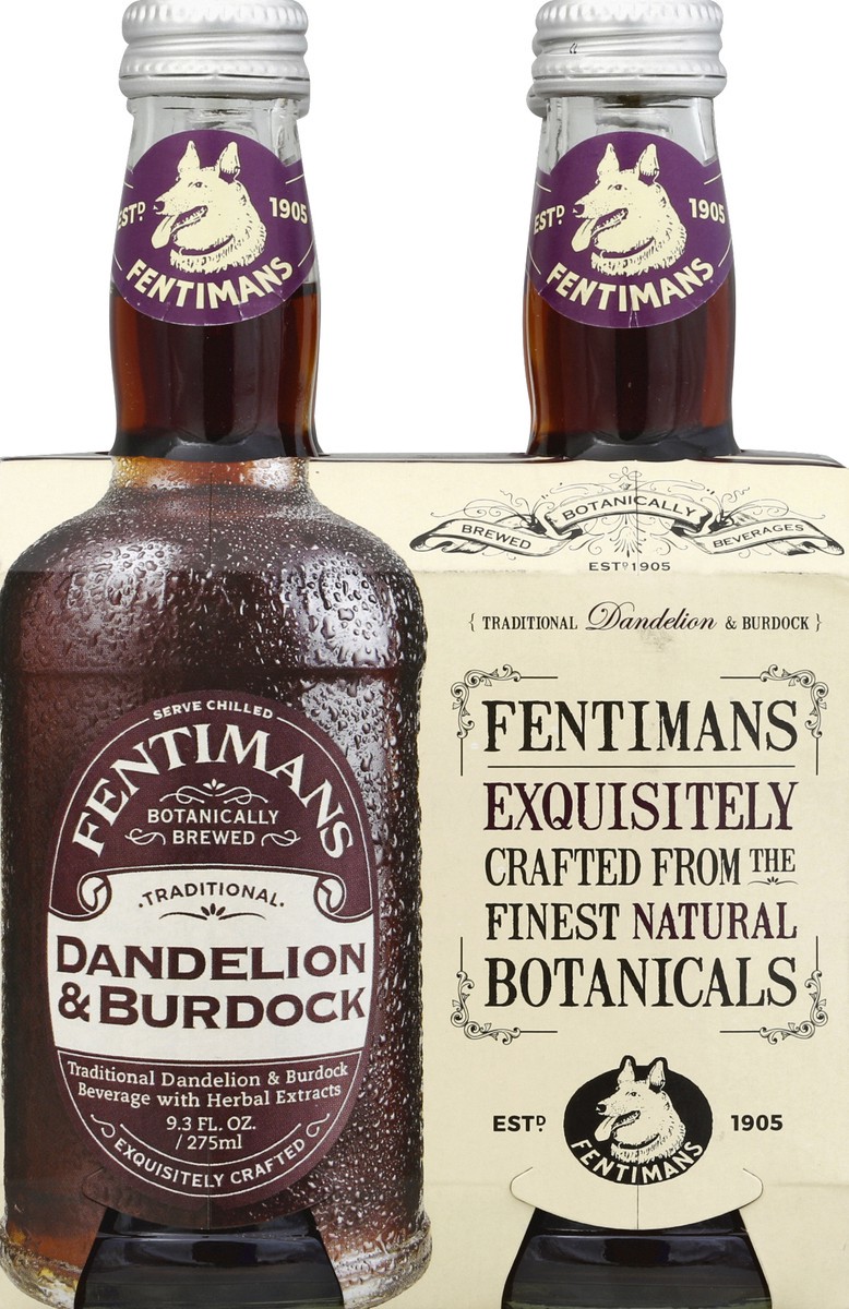 slide 4 of 4, Fentiman's Fentimans Dandelion Burdock Soda Glass Bottles, 4 ct; 9.3 fl oz