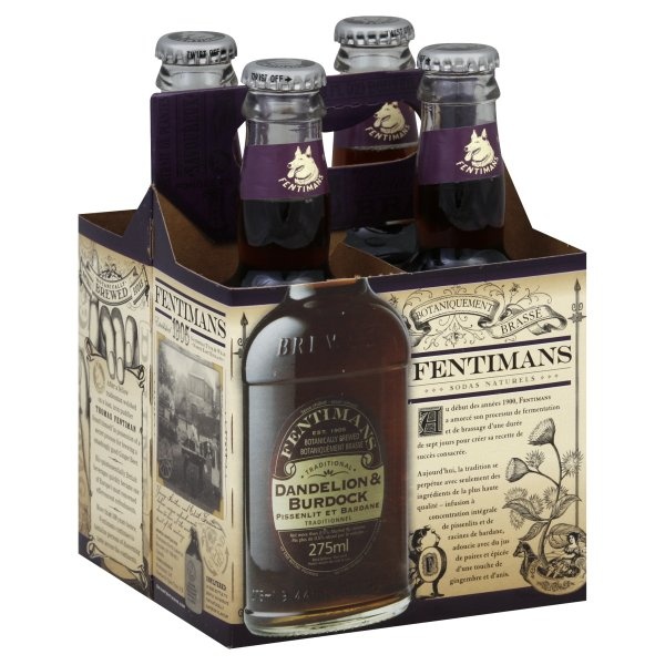 slide 1 of 4, Fentiman's Fentimans Dandelion Burdock Soda Glass Bottles - 4 ct; 9.3 fl oz, 4 ct; 9.3 fl oz