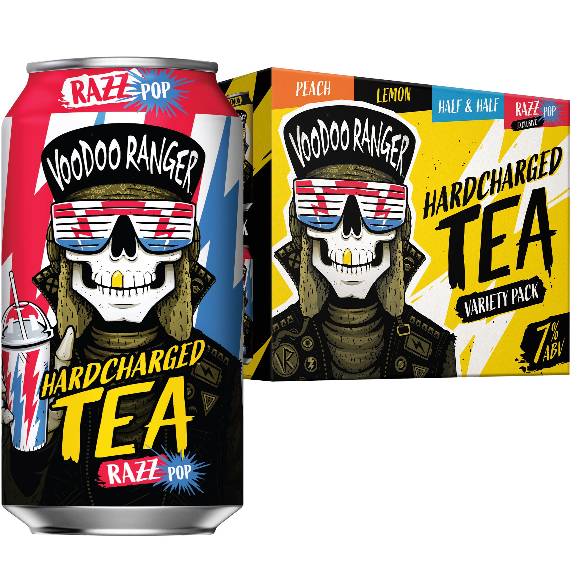 slide 3 of 4, Voodoo Ranger Hardcharged Tea Variety Pack, 12 Pack, 12 fl oz Cans, 1 ct