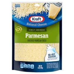 Kraft Parmesan Finely Shredded Cheese, 6 oz Bag