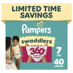Pampers Swaddlers 100% Leakproof Skin Protection 360 Diapers - Size 7 (41 + lb)