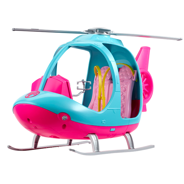 barbie helicopter and car set