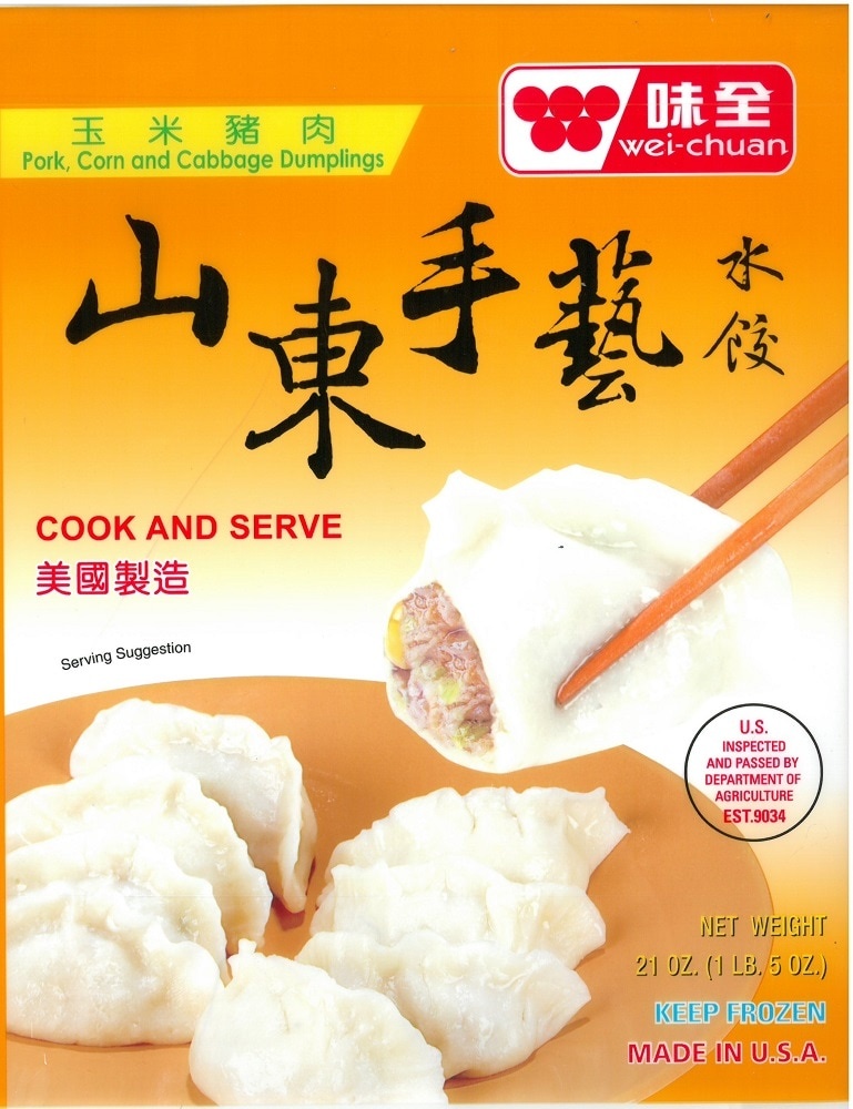 slide 1 of 1, Wei-Chuan Shandong Pork & Corn Dumpling, 21 oz