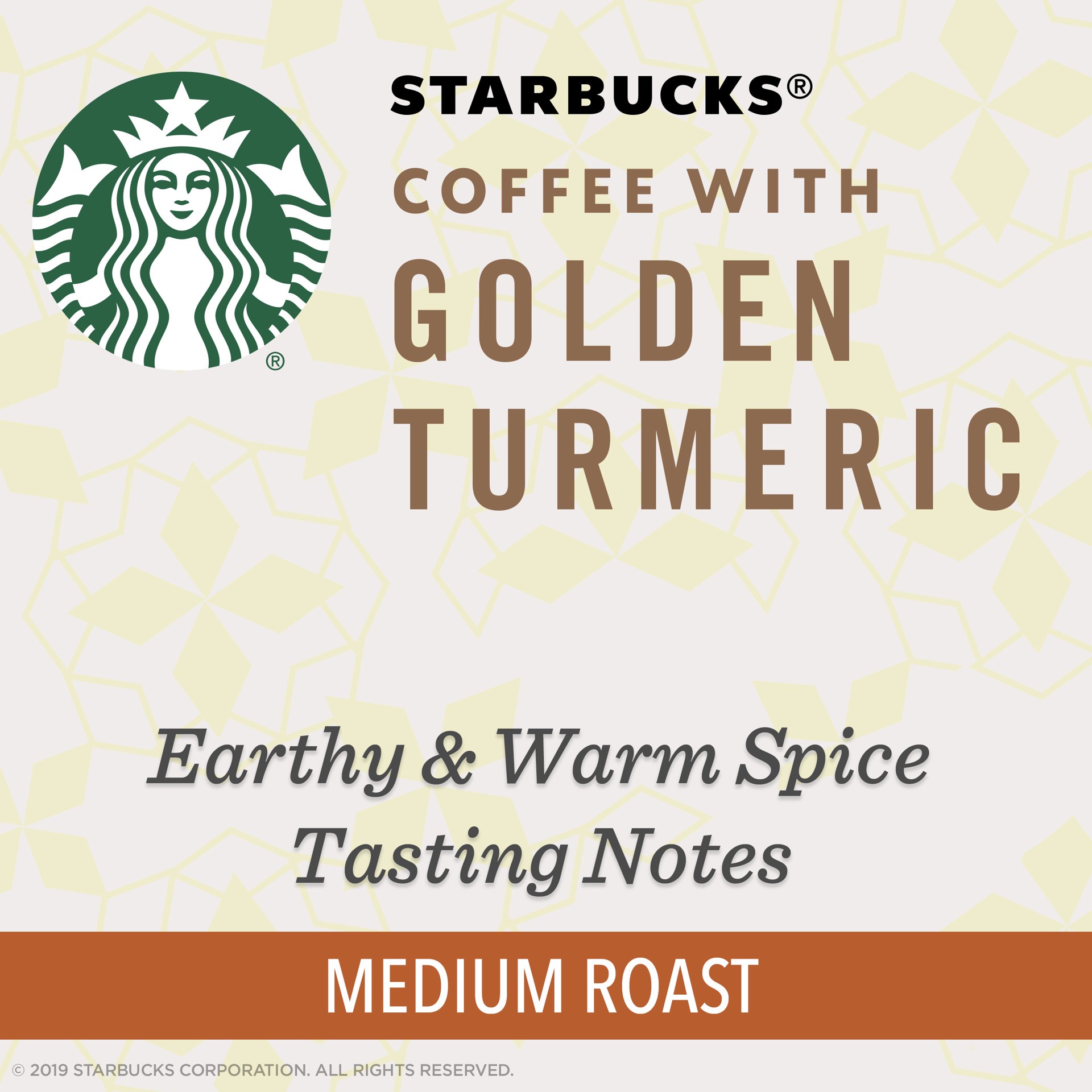 slide 2 of 4, Starbucks Medium Roast Ground Coffee with Golden Turmeric — 1 bag (9 oz.), 9 oz