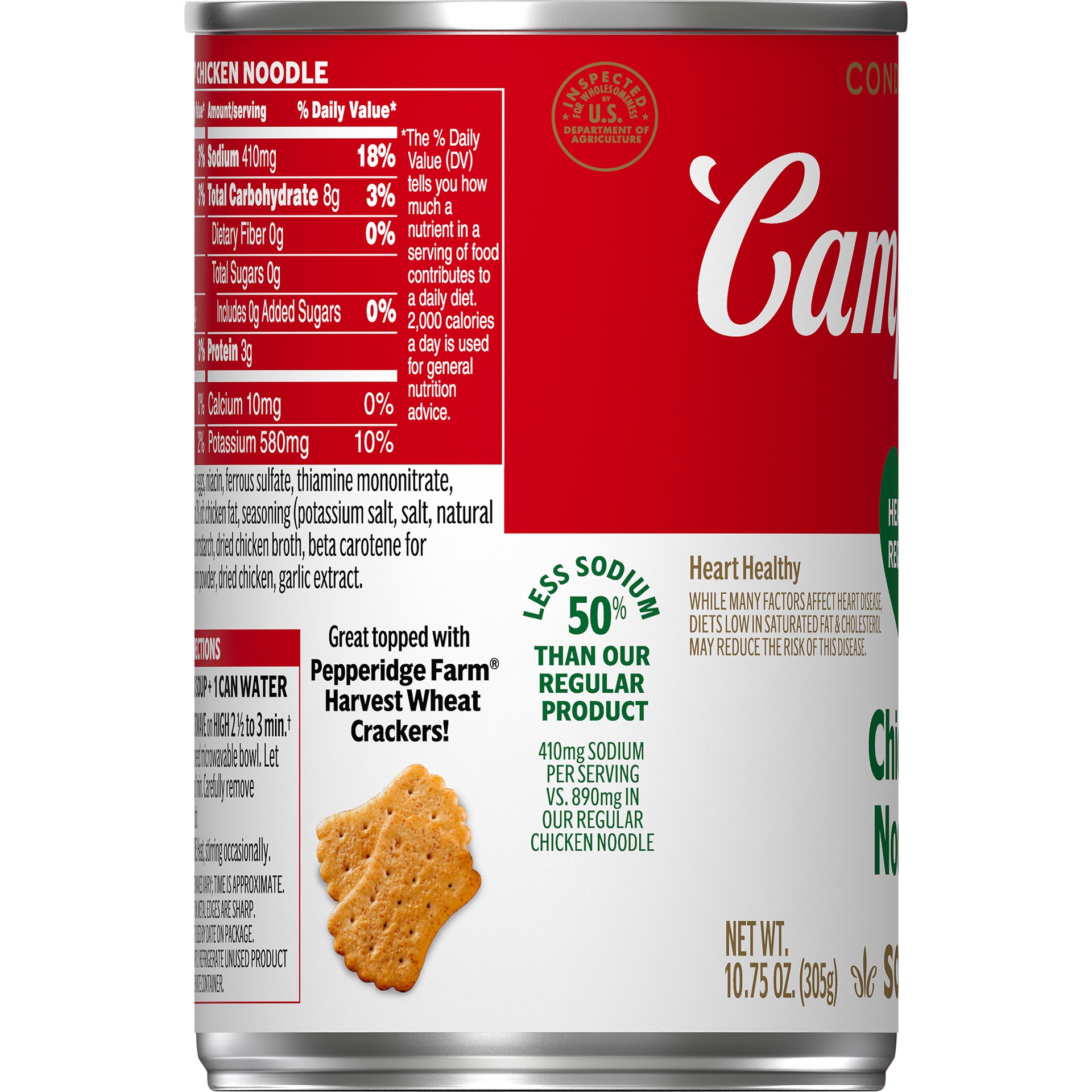 slide 5 of 5, Campbell's Condensed Healthy Request Chicken Noodle Soup, 10.75 Ounce Can, 10.75 oz