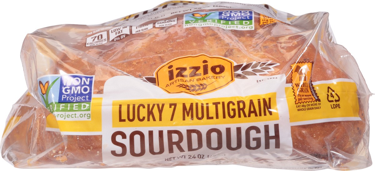 slide 12 of 13, Izzio Artisan Bakery Lucky 7 Multigrain Sourdough 24 oz, 24 oz