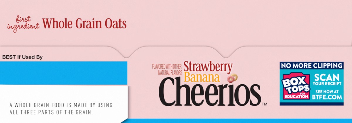 slide 11 of 13, Cheerios Strawberry Banana Cheerios, Heart Healthy Gluten Free Breakfast Cereal, Made with Whole Grain Oats, Family Size, 19 oz, 19 oz