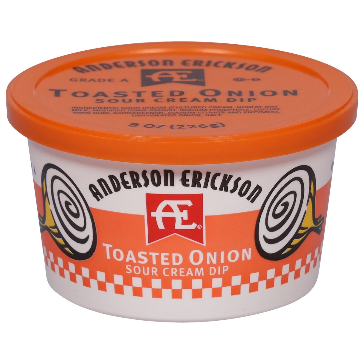 slide 1 of 11, Anderson Erickson Dairy AE Dairy Toasted Onion Sour Cream Dip, 8 oz