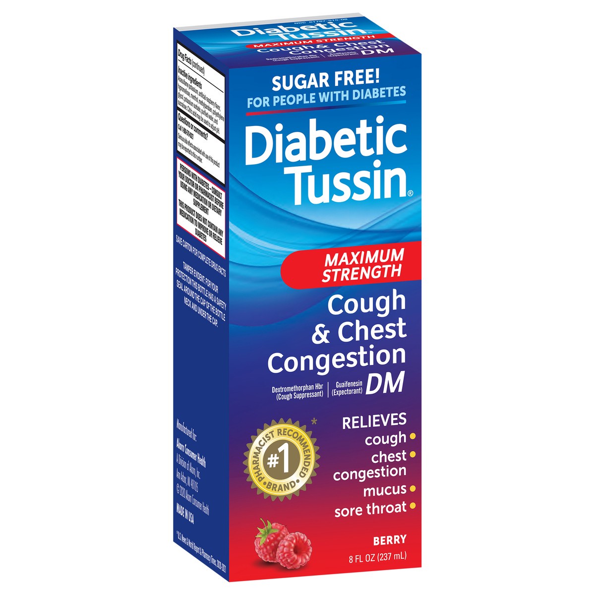 slide 4 of 10, Tussin DM Max Strength Cough & Chest Congestion, Diabetics Safe, Berry, 8 fl oz, 8 fl oz