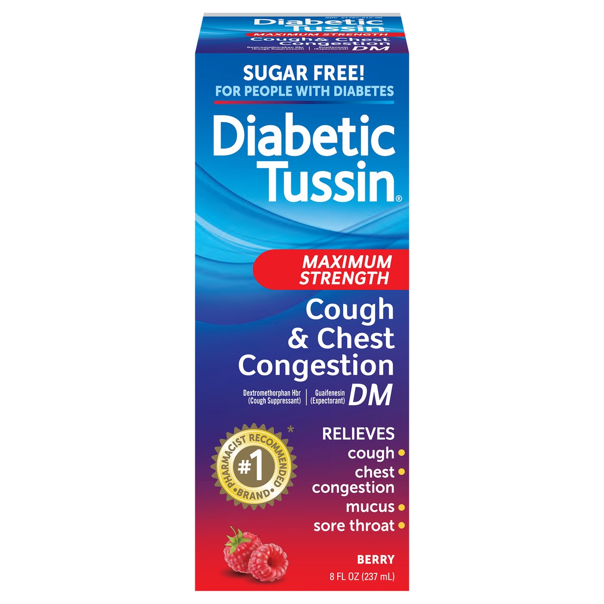 slide 1 of 10, Tussin DM Max Strength Cough & Chest Congestion, Diabetics Safe, Berry, 8 fl oz, 8 fl oz