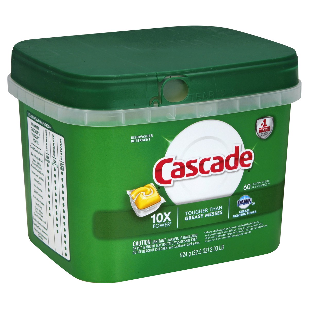 slide 2 of 5, Cascade Dishwasher Detergent 60 ea, 60 ct