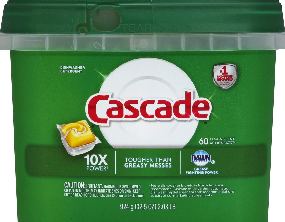 slide 1 of 5, Cascade Dishwasher Detergent 60 ea, 60 ct