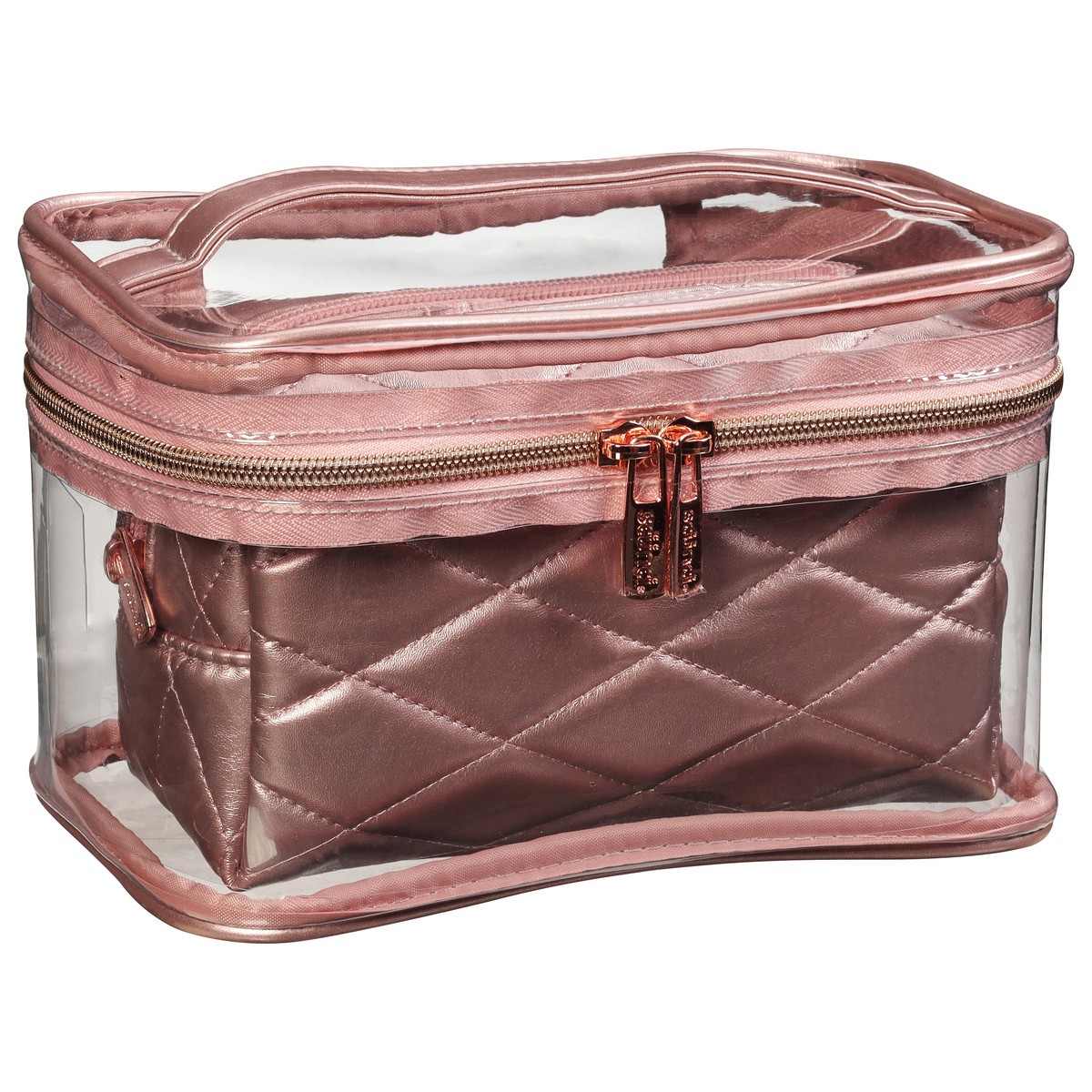 slide 4 of 9, scünci 2 Pieces Rose Quilt Train Case 1 ea, 1 ct