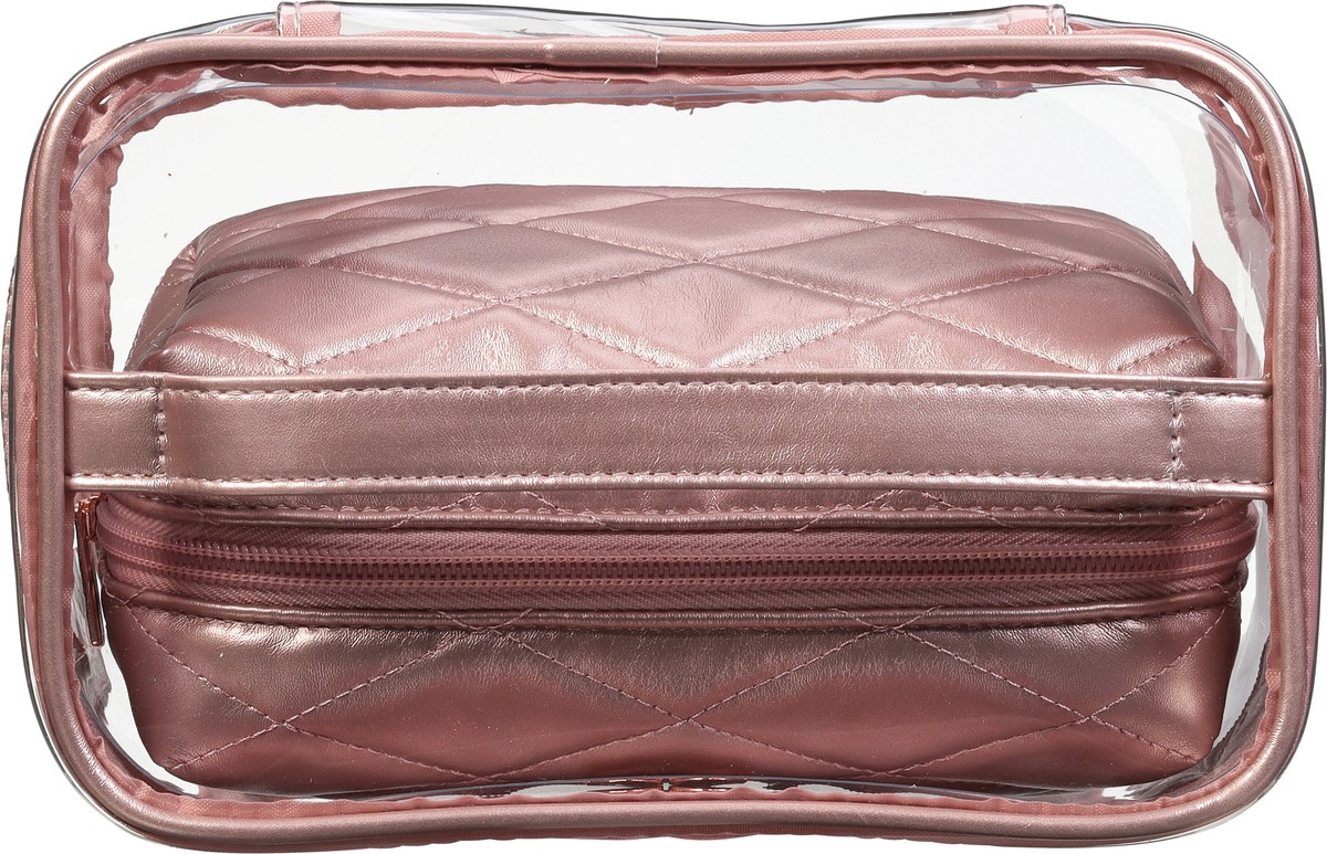 slide 5 of 9, scünci 2 Pieces Rose Quilt Train Case 1 ea, 1 ct