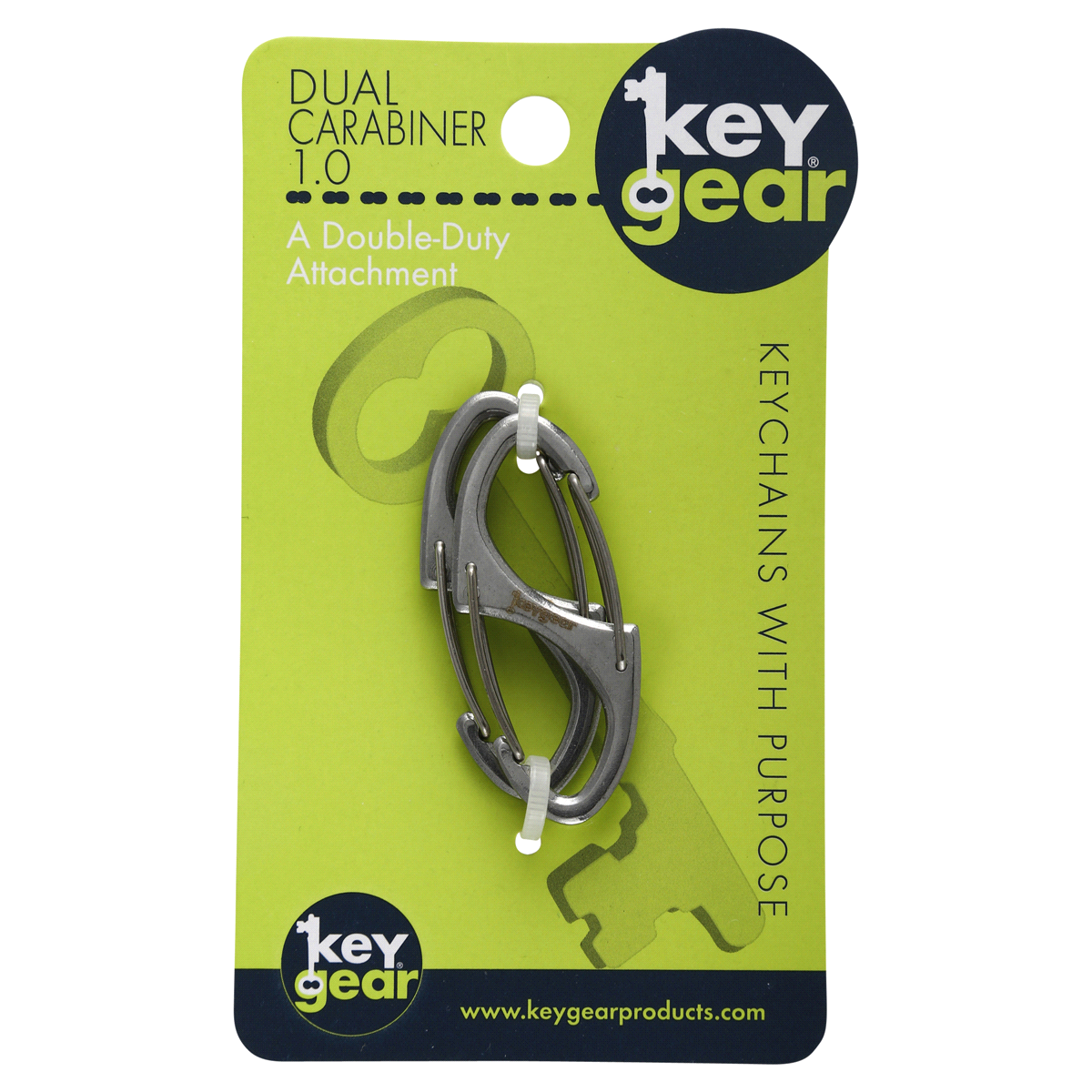 slide 1 of 1, KeyGear Dual Carabiner 1.0, 50-KEY0107-02, 2 ct