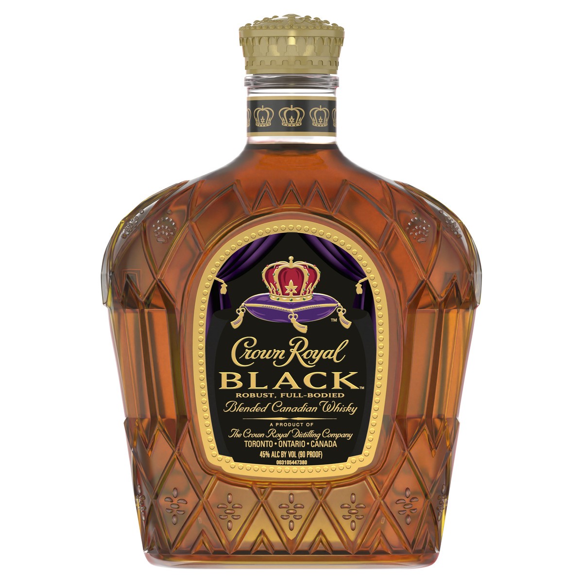 slide 1 of 6, Crown Royal Black Blended Canadian Whisky, 750 ml
