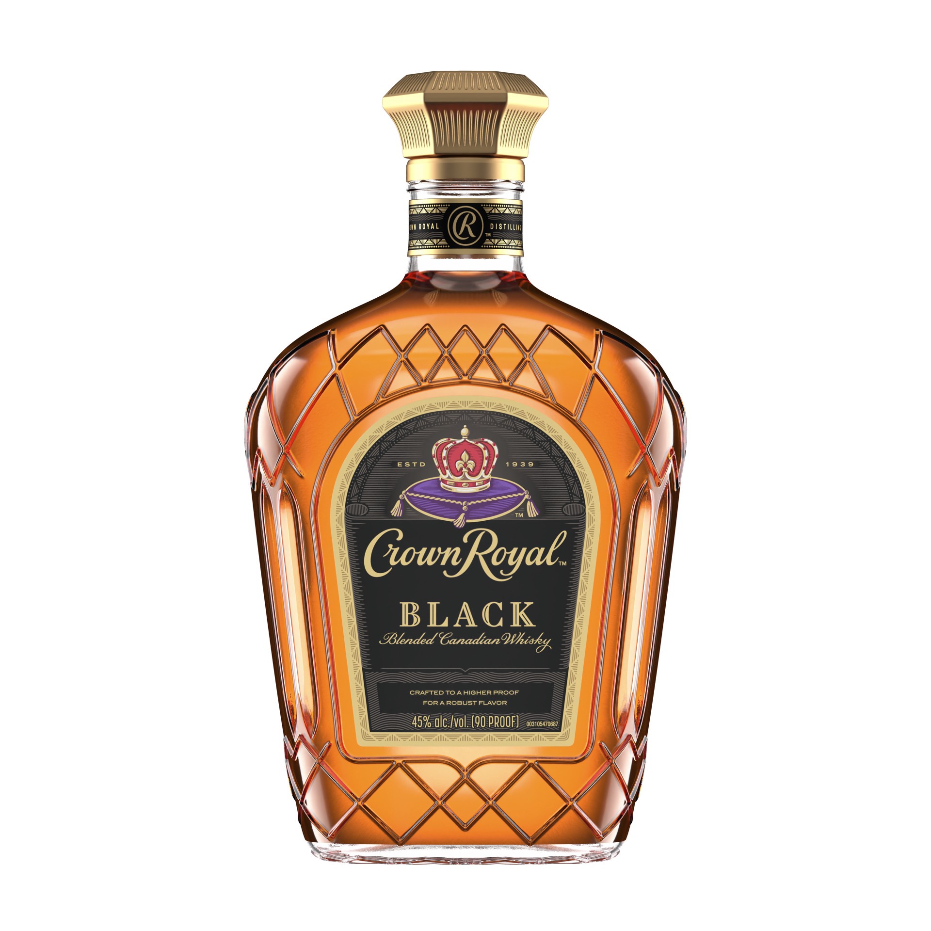 slide 1 of 2, Crown Royal Black Blended Canadian Whisky, 750 mL, 750 ml