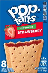 Pop-Tarts 8 Pack Unfrosted Strawberry Toaster Pastries 8 ea