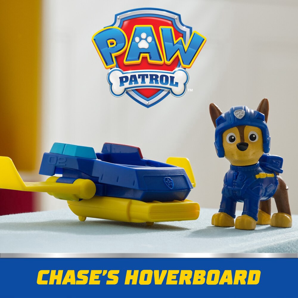 slide 3 of 6, Spin Master PAW Patrol™ Action Pups Chase & Hoverboard Action Figure Set, 1 ct