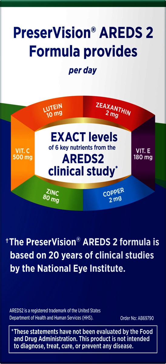 slide 3 of 7, PreserVision AREDS 2 Formula Vitamin & Mineral Supplement 90 ct Soft Gels (MiniGels), 90 ct