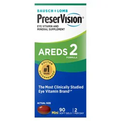 PreserVision AREDS 2 Formula Vitamin & Mineral Supplement 90 ct Soft Gels