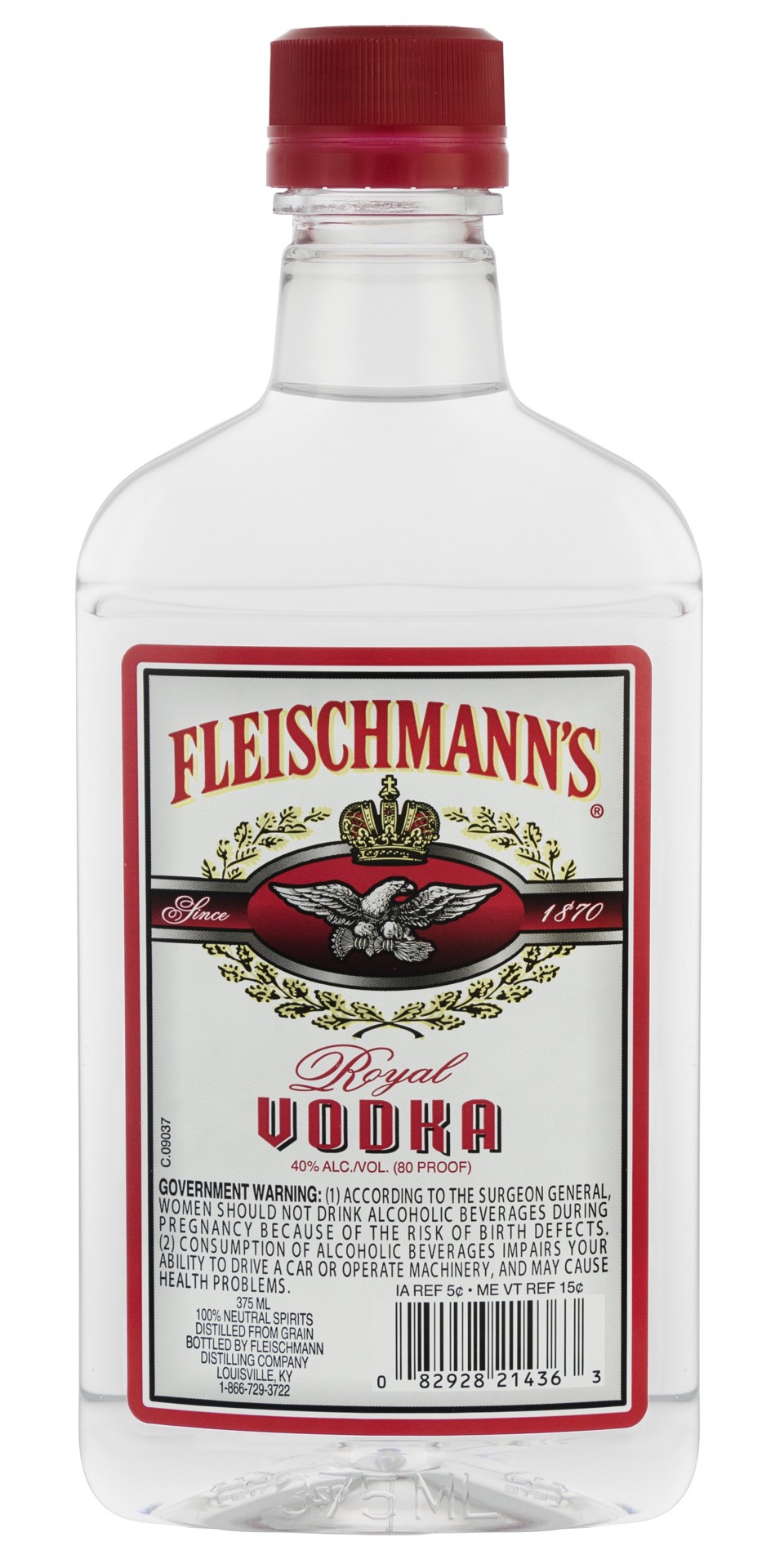 slide 2 of 2, Fleischmann's Royal Vodka, 375ml 80 Proof, 375 ml