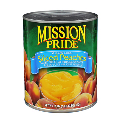 slide 1 of 1, Mission Pride Yellow Cling Sliced Peaches, 29 oz