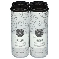 Big Watt Beverage Co Cold Press Double Espresso Coffee - 4 x 12 fl oz Cans