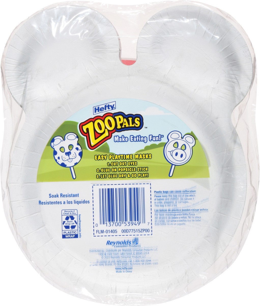 slide 9 of 9, Hefty ZooPals Assorted Designs Plates 7.5 Inch 15 ea, 15 ct
