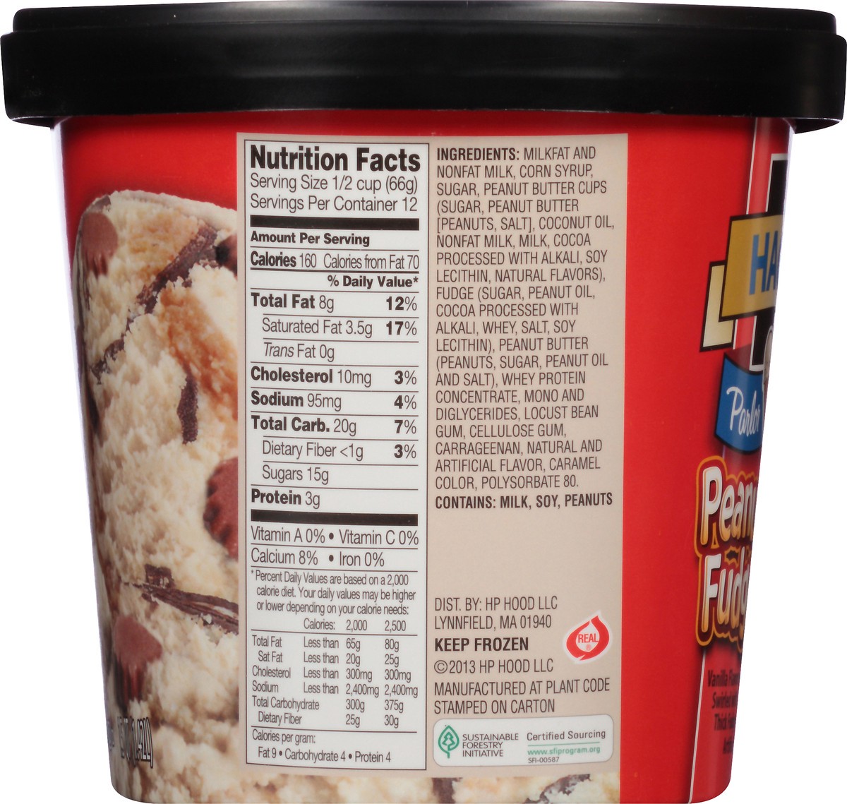 slide 3 of 10, Hagan Parlor Favorites Peanut Butter Fudge Tracks Ice Cream 1.5 qt. Tub, 1.42 liter