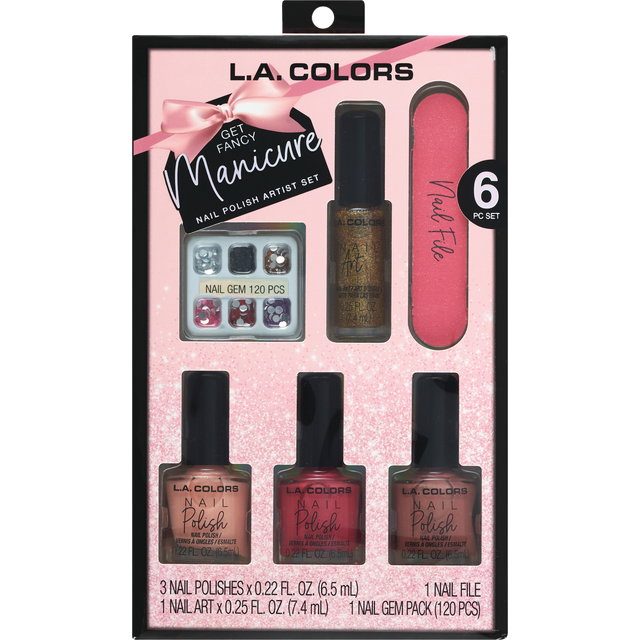 slide 1 of 1, L.A. Colors Get Fancy 6-Piece Manicure Nail Polish Kit, 1 gfst