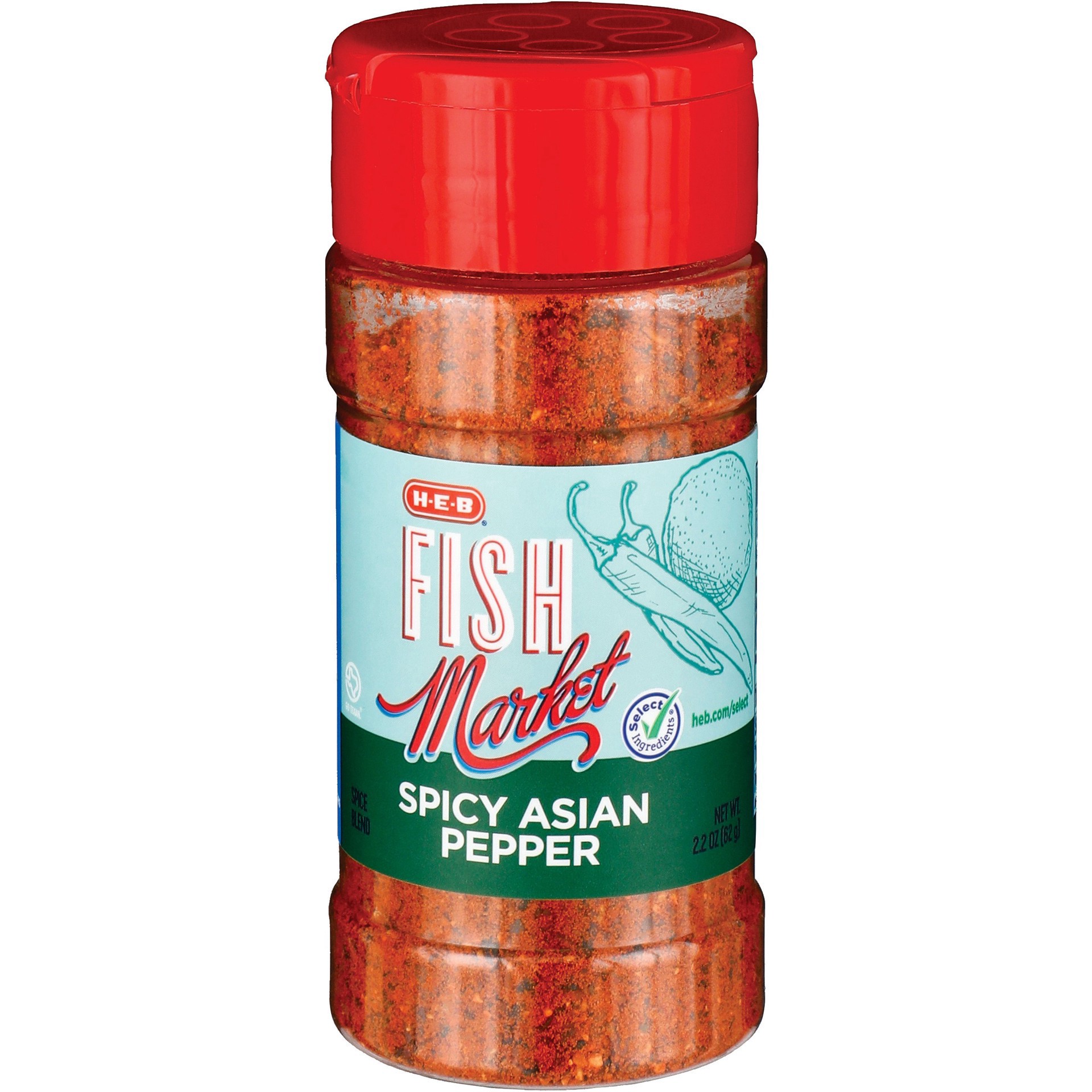 slide 1 of 1, H-B Fish Market Spicy Asian Pepper - 2.2 oz, 2.2 oz