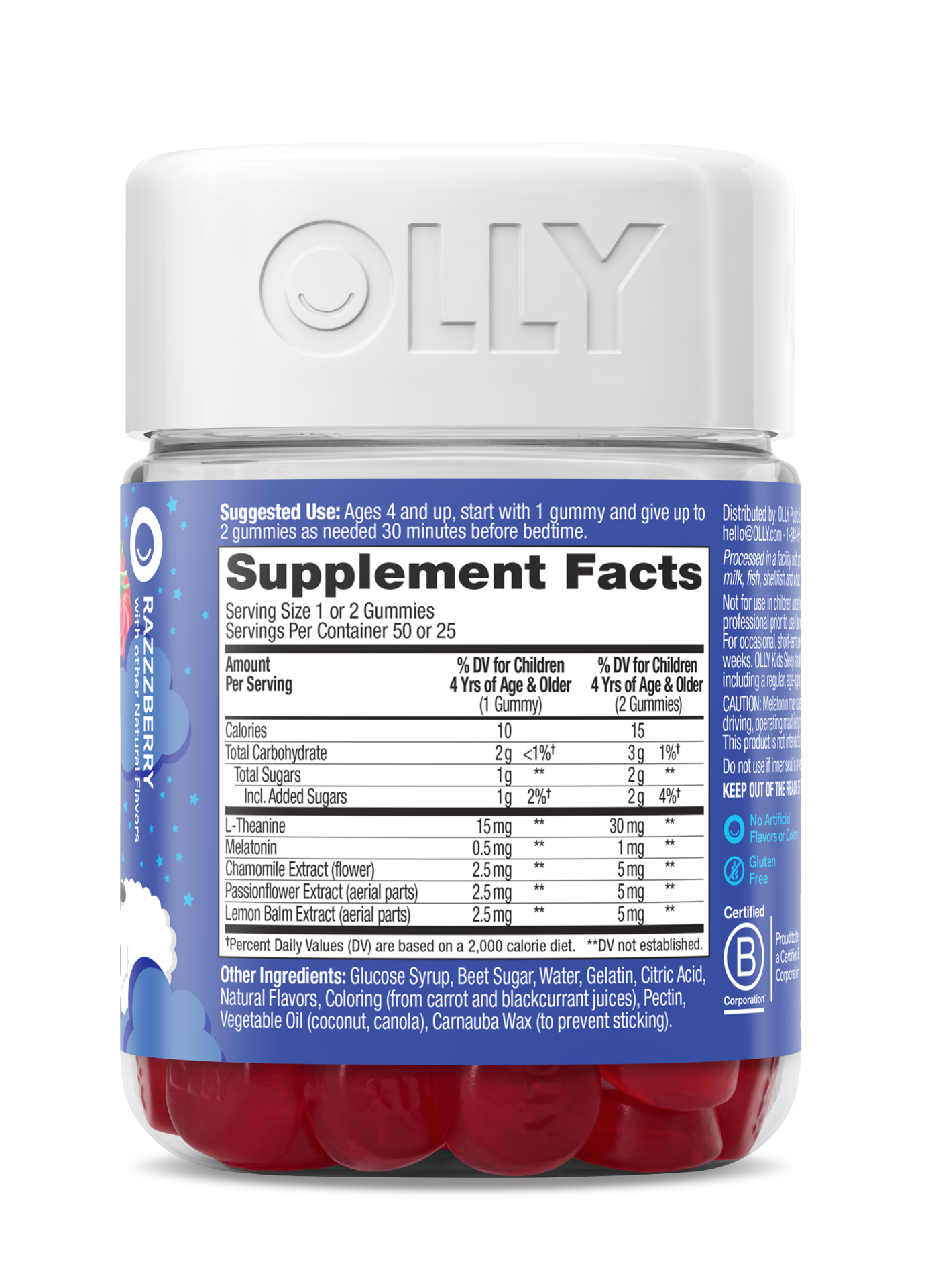 slide 4 of 5, Olly Kids Razzzberry Sleep 50 Gummies, 1 ct