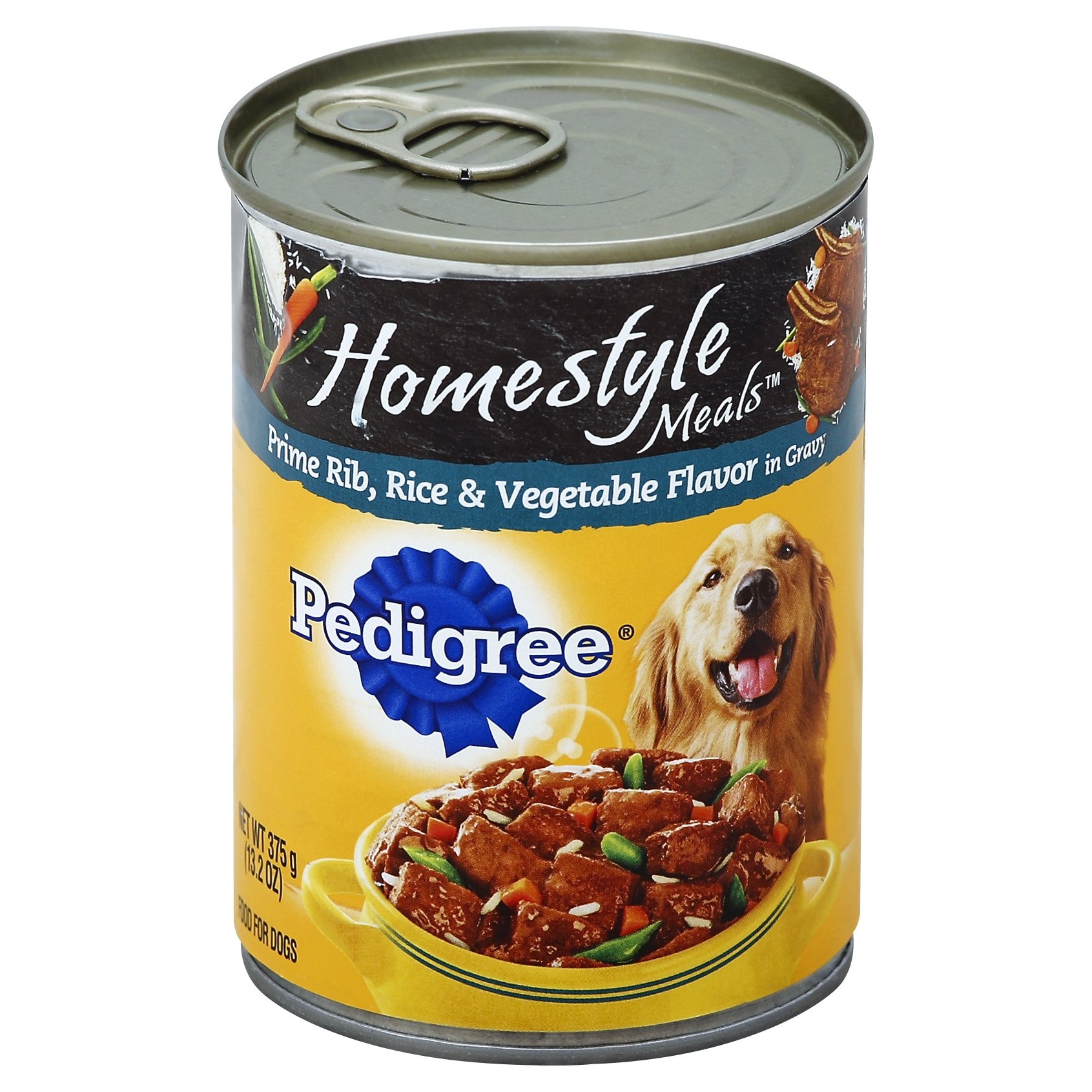 slide 1 of 1, Pedigree Wet Dog Food, Homestyle, Prime Rib Rice & Vegetable, 13.2 oz