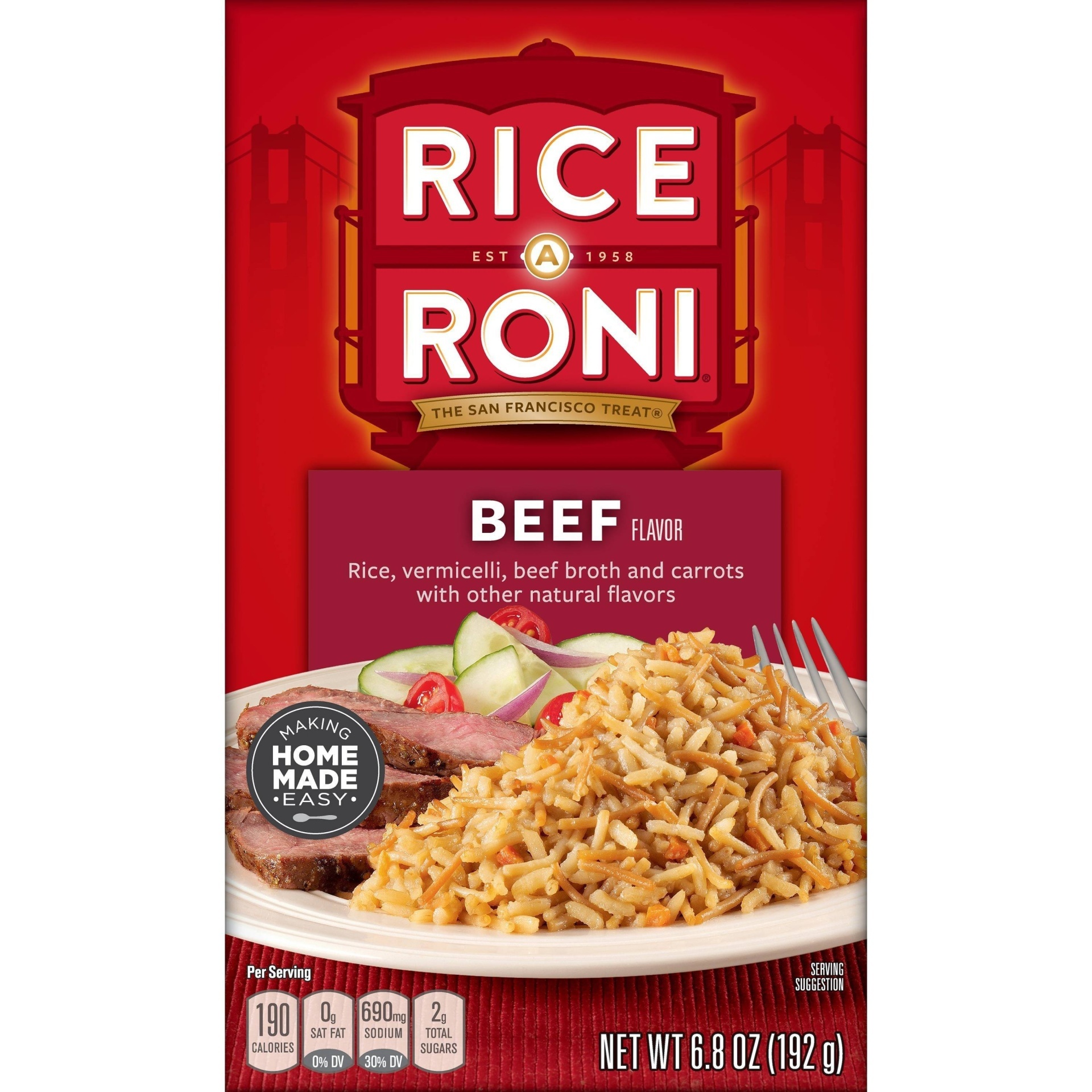 slide 1 of 4, Rice-A-Roni Beef Flavored Rice Mix - 6.8oz, 6.8 oz