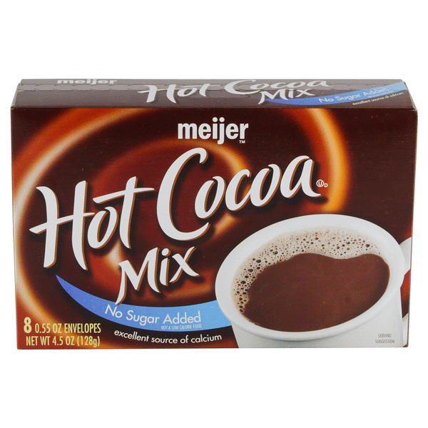 slide 1 of 6, Meijer No Sugar Hot Cocoa, 8 ct
