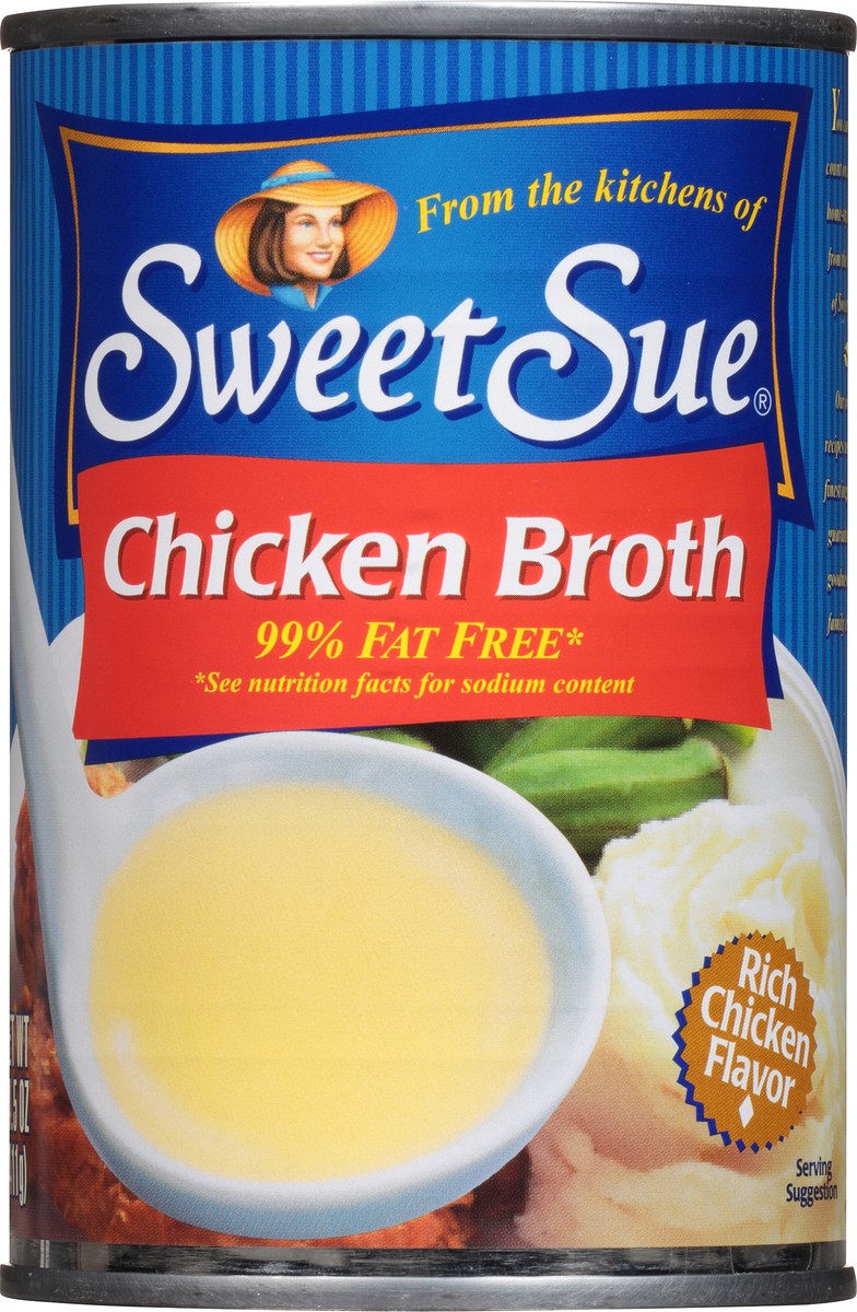 slide 9 of 10, Sweet Sue Chicken Broth 99% Fat Free, 14.5 oz