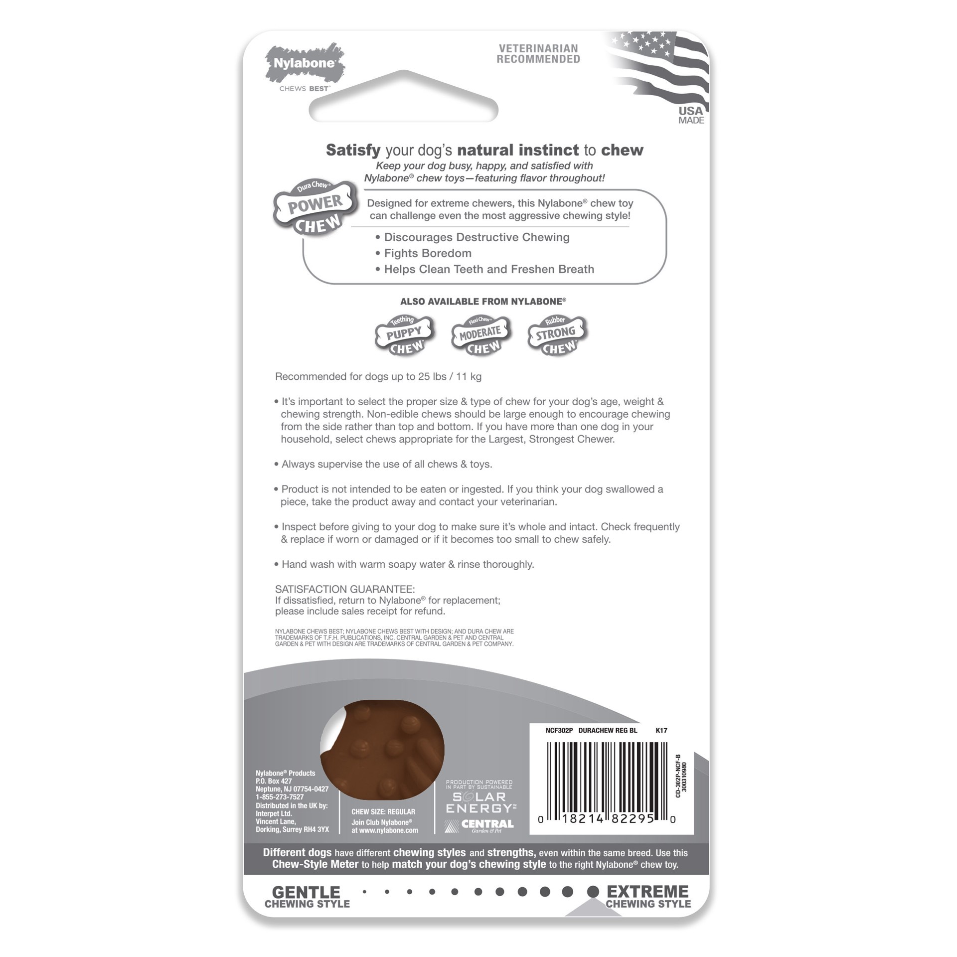 slide 4 of 9, Nylabone Dura Chew Plus Reg Chick Flavo, 1 ct