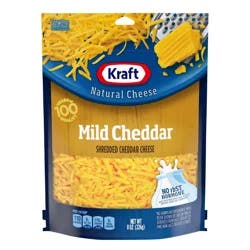 Kraft Mild Cheddar Shredded Cheese, 8 oz Bag