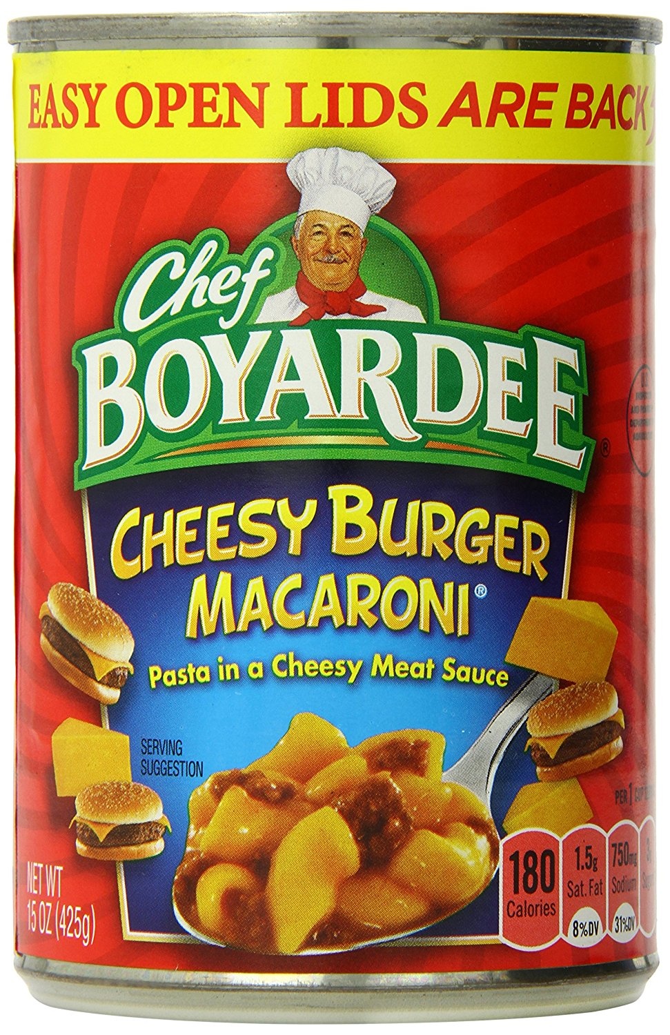 slide 1 of 1, Chef Boyardee Cheesy Burger Mac, 15 oz