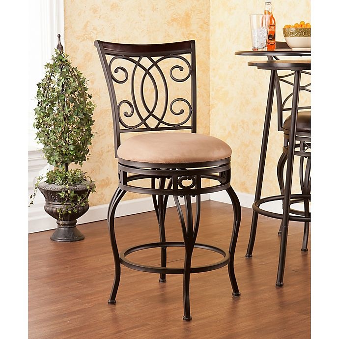 slide 1 of 1, Southern Enterprises Maguire Swivel Counter Stool - Champagne, 1 ct