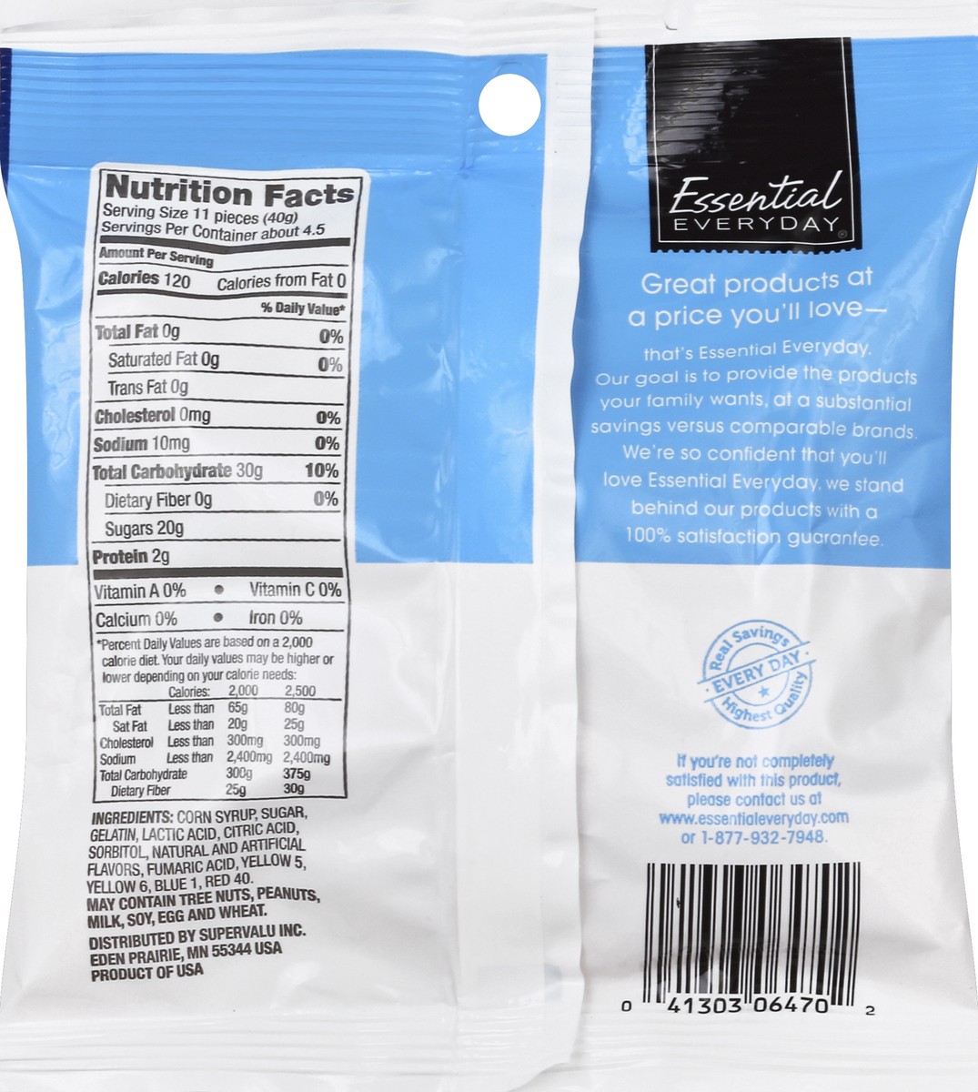 slide 6 of 6, Essential Everyday Sour Candy Gummi Bears, 6.25 oz