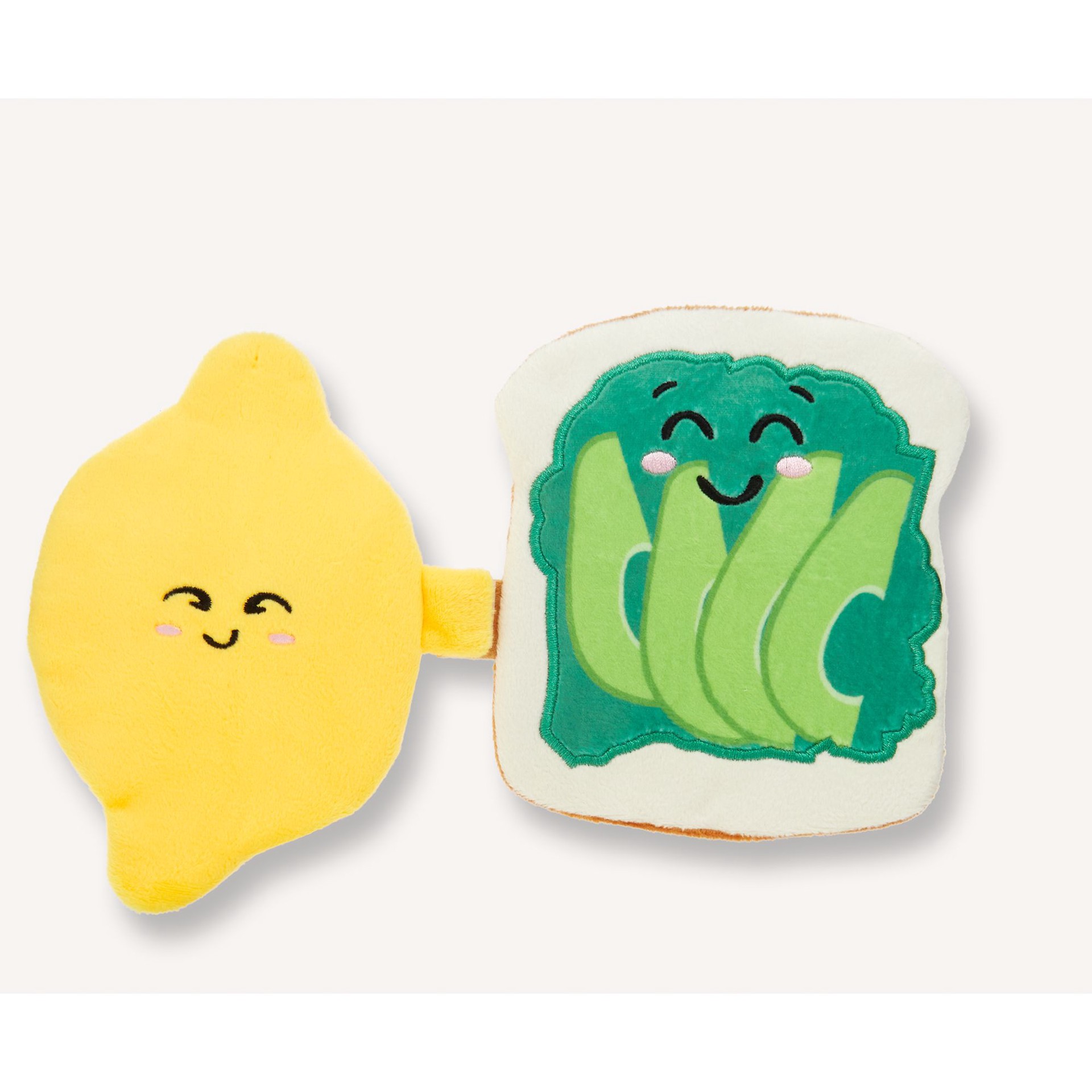 slide 1 of 1, Joyhound Crazy Comfy Lemon & Avocado Pals Flattie Dog Toy - Crinkle, Squeaker, 1 ct