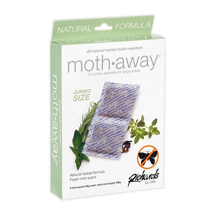 slide 1 of 2, Richards Homewares Moth Away Jumbo Sachets, 18 ct